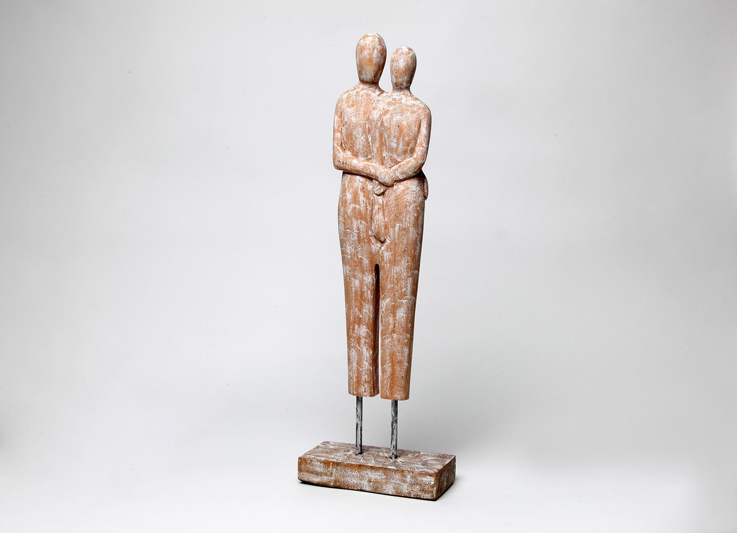 Exner Skulptur  Paar Artisanal, Holz, 18x9x56 cm