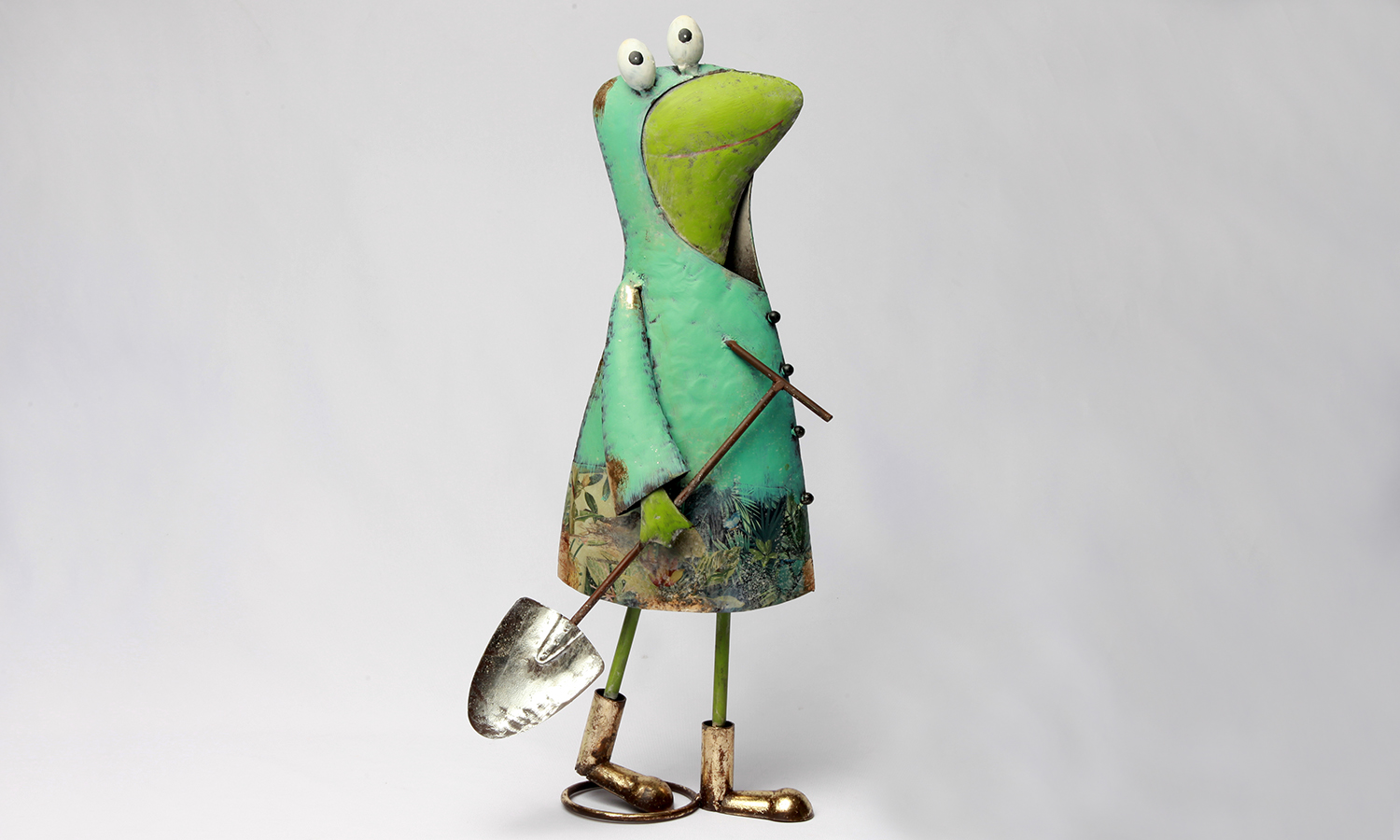 Deko Frosch Figur mit Schüppe
