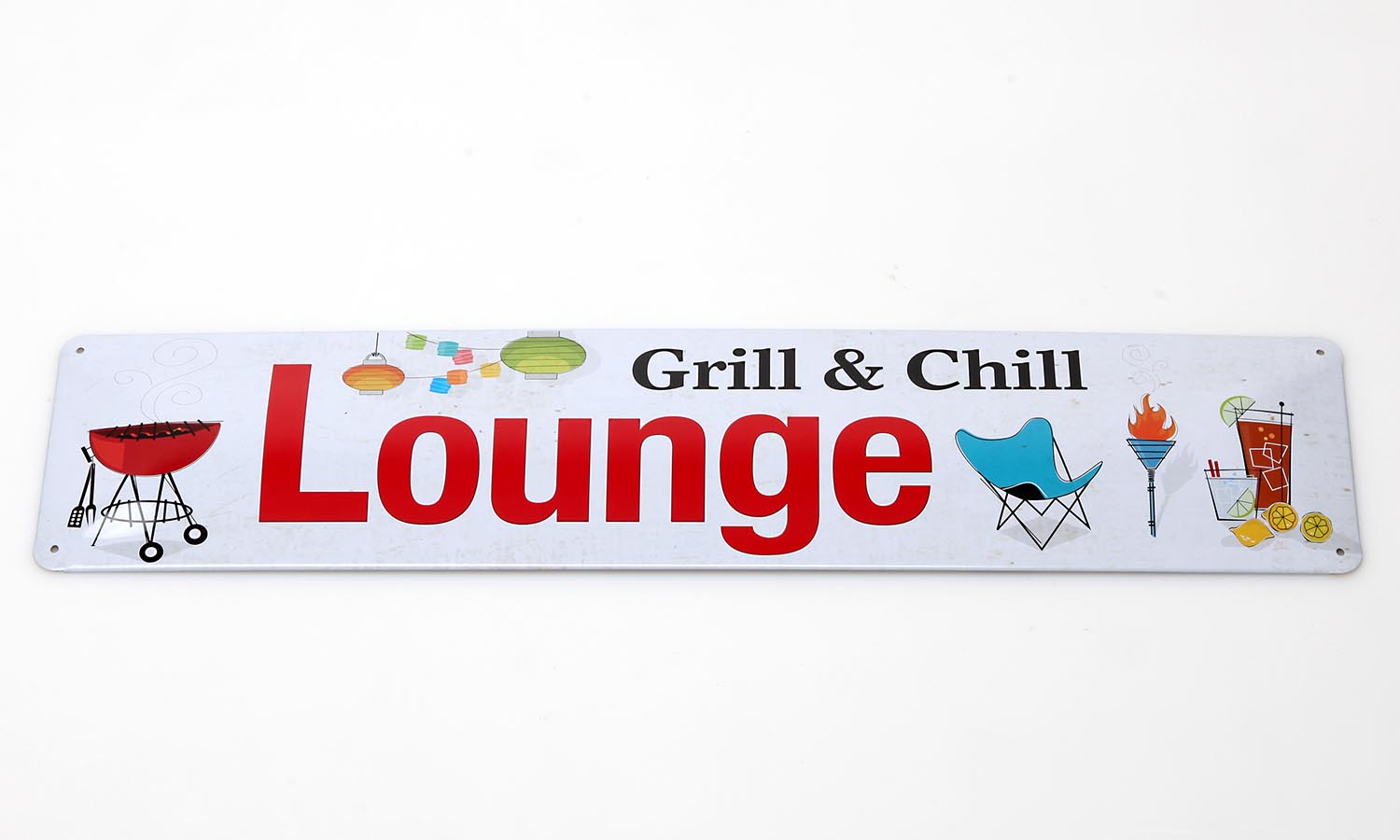 Deko Blechschild / Grill & Chill Lounge
