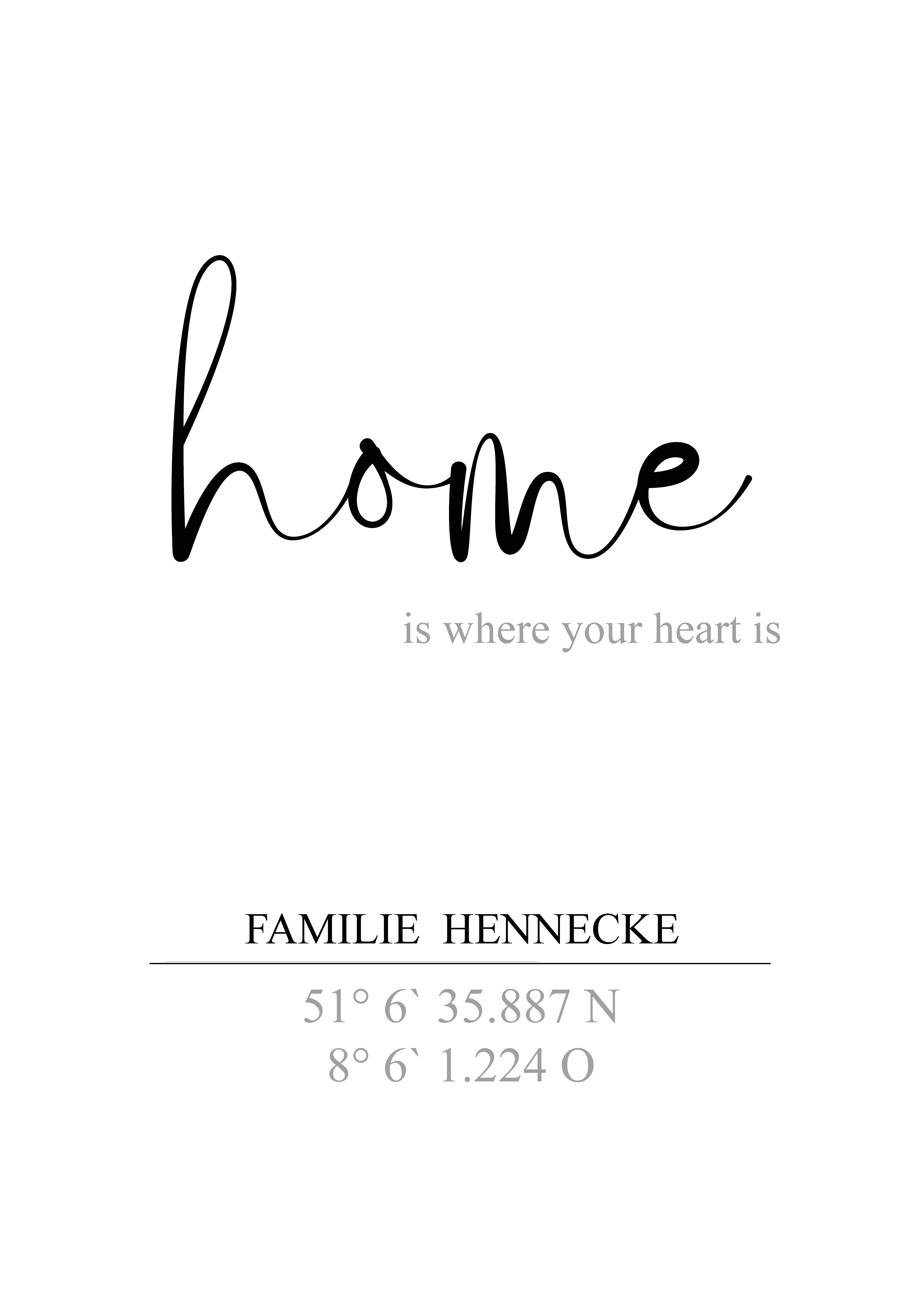 Personalisiertes Poster "Home"