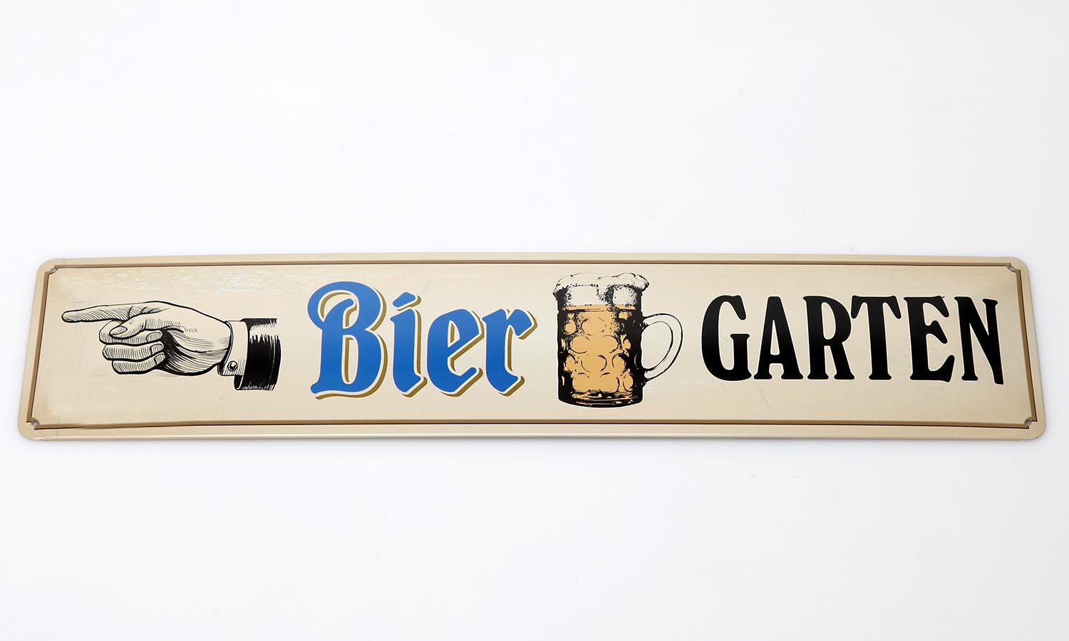 Deko Blechschild / Bier Garten